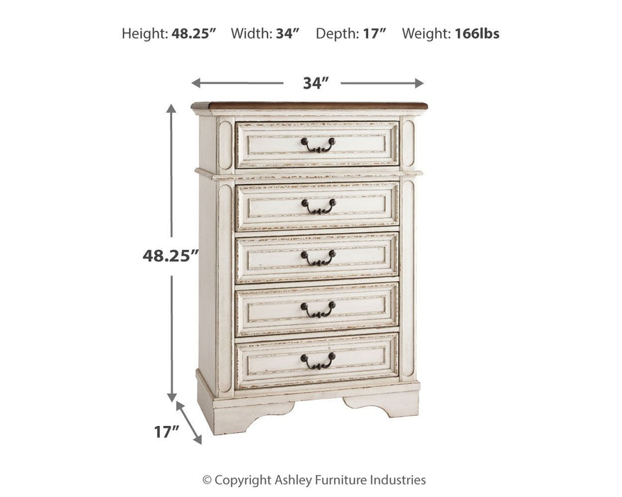 Realyn - Chest - Chipped White – Accent Chests by Signature Design by Ashley® at Furniture Wholesale Plus , Nashville furniture store