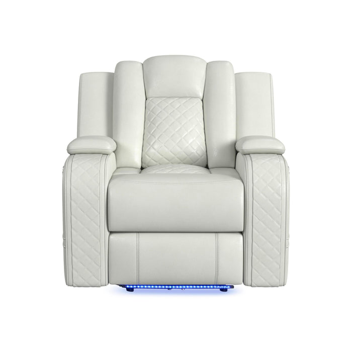 Carlo - Power Motion Recliner With Power Headrest, LED – Reclining Chairs by Elements International at Furniture Wholesale Plus , Nashville furniture store