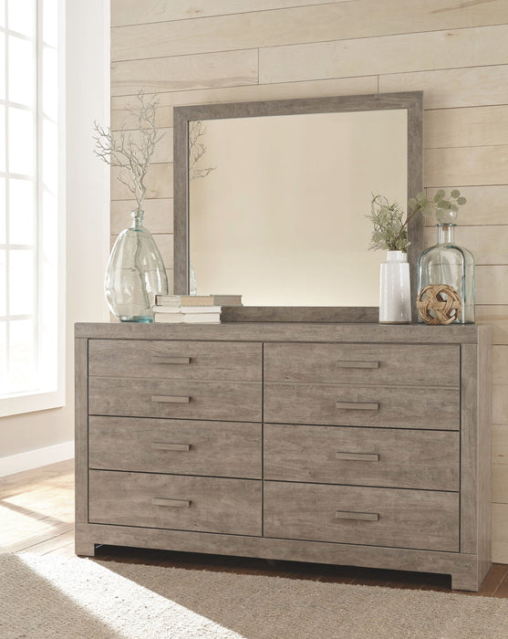 Culverbach - 5 Pc. - Dresser, Mirror, Queen Upholstered Bed, 2 Nightstands - Gray – 5 Piece Bedroom Sets by Signature Design by Ashley® at Furniture Wholesale Plus , Nashville furniture store