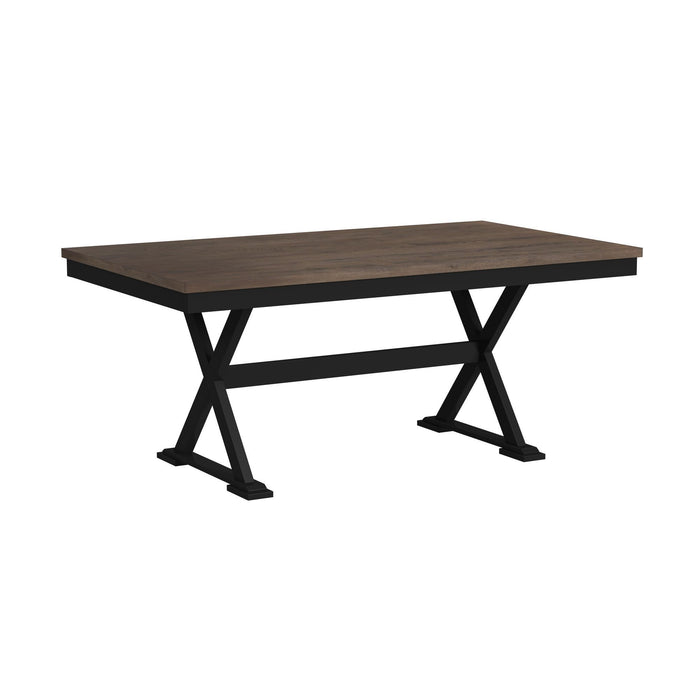 Tulane - 6 Piece Dining Set With Table, 4 Chairs, And Bench - Oak And Black – 6 Piece Dining Room Sets by Elements International at Furniture Wholesale Plus , Nashville furniture store