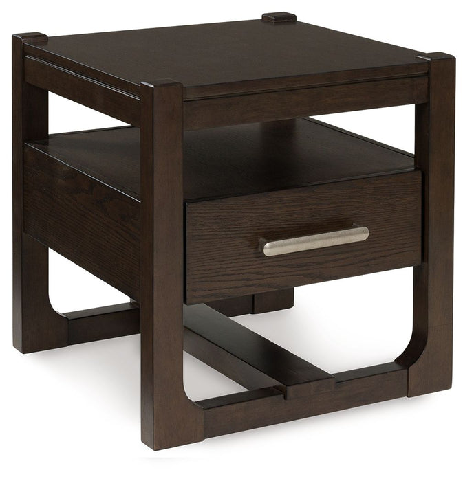 Breckington - Square End Table - Dark Brown – End Tables by Signature Design by Ashley® at Furniture Wholesale Plus , Nashville furniture store
