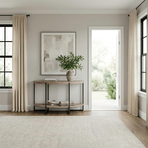 Paran Place - Demilune Sofa Table - Natural – Sofa Tables by Liberty Furniture at Furniture Wholesale Plus , Nashville furniture store