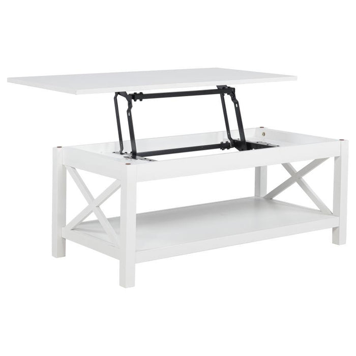Skyview - 44" Rectangular Lift Top Coffee Table - White – Coffee Tables by Coaster Fine Furniture at Furniture Wholesale Plus , Nashville furniture store