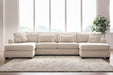 Mandi Point - 3-Piece Double Chaise Sleeper Sectional - Marble – Sleeper Sectionals by Benchcraft® at Furniture Wholesale Plus , Nashville furniture store