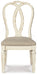 Realyn - Dining UPH Side Chair (Set of 2) - Ribbonback - Chipped White – Chair Sets by Signature Design by Ashley® at Furniture Wholesale Plus , Nashville furniture store