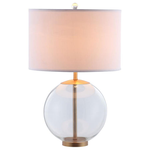 Kenny - Drum Shade Clear Glass Table Lamp - Brass - Premium Table Lamps from CoasterEssence - Just $189! Shop now at Furniture Wholesale Plus  We are the best furniture store in Nashville, Hendersonville, Goodlettsville, Madison, Antioch, Mount Juliet, Lebanon, Gallatin, Springfield, Murfreesboro, Franklin, Brentwood