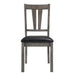 Nathan - Fan Back Chair With PU Seat (Set of 2) - Gray Oak – Chair Sets by Elements International at Furniture Wholesale Plus , Nashville furniture store