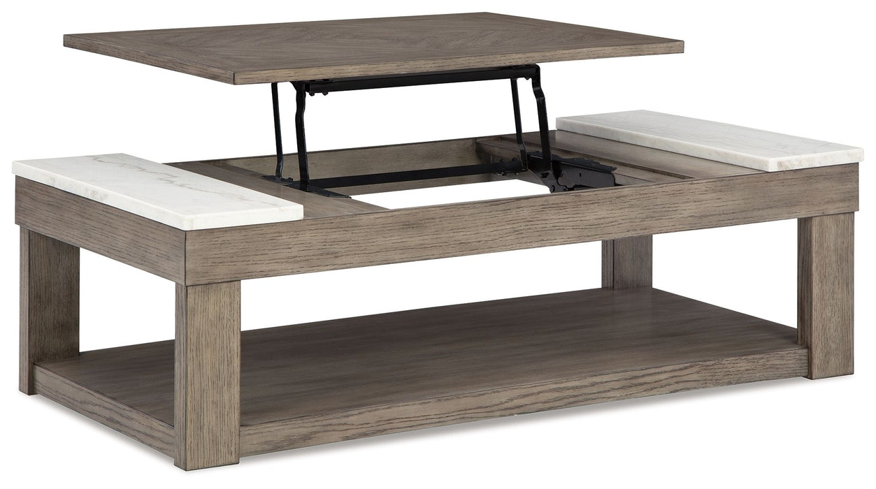 Loyaska - Lift Top Cocktail Table - Grayish Brown / White – Cocktail Tables by Signature Design by Ashley® at Furniture Wholesale Plus , Nashville furniture store