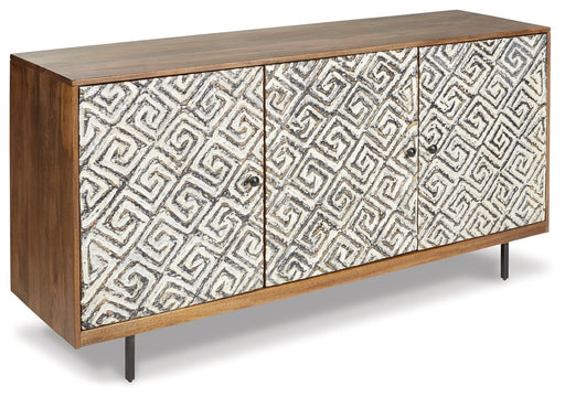 Kerrings - Accent Cabinet - Brown / Black / White – Accent Cabinets by Signature Design by Ashley® at Furniture Wholesale Plus , Nashville furniture store