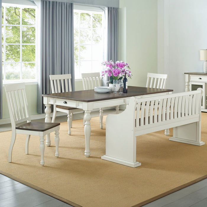 Joanna - Rectangular Dining Set – 6 Piece Dining Room Sets by Steve Silver Furniture at Furniture Wholesale Plus , Nashville furniture store