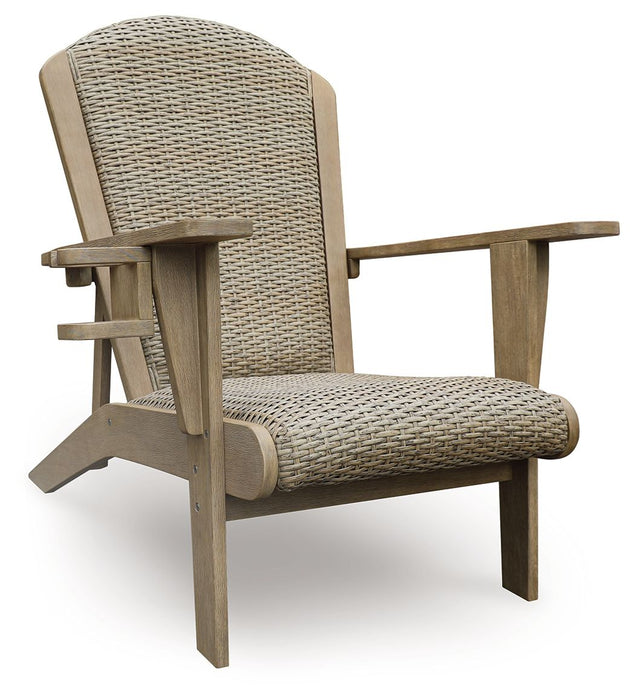 Marina Sun - Beige - Adirondack Chair - Premium Arm Chairs from Signature Design by Ashley® - Just $328! Shop now at Furniture Wholesale Plus  We are the best furniture store in Nashville, Hendersonville, Goodlettsville, Madison, Antioch, Mount Juliet, Lebanon, Gallatin, Springfield, Murfreesboro, Franklin, Brentwood