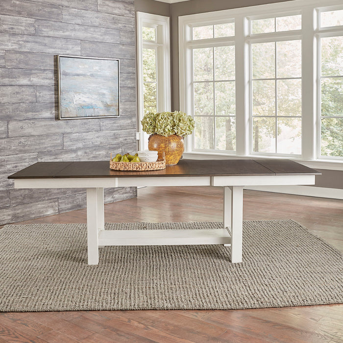 Brook Bay - Trestle Table – Dining Tables with Extensions by Liberty Furniture at Furniture Wholesale Plus , Nashville furniture store