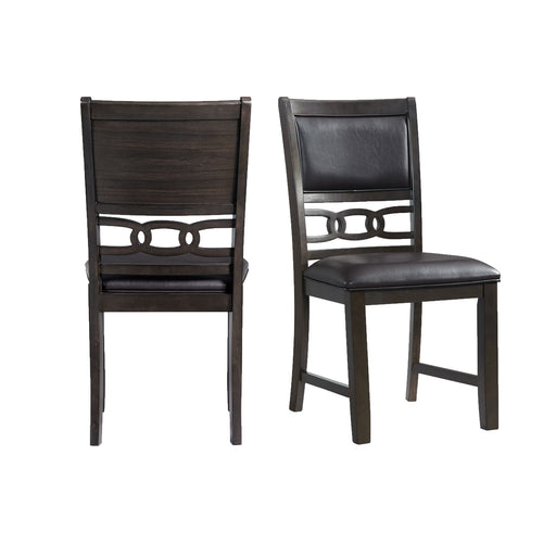 Amherst - Standard Height Faux Leather Side Chair (Set of 2) - Walnut – Chair Sets by Elements International at Furniture Wholesale Plus , Nashville furniture store