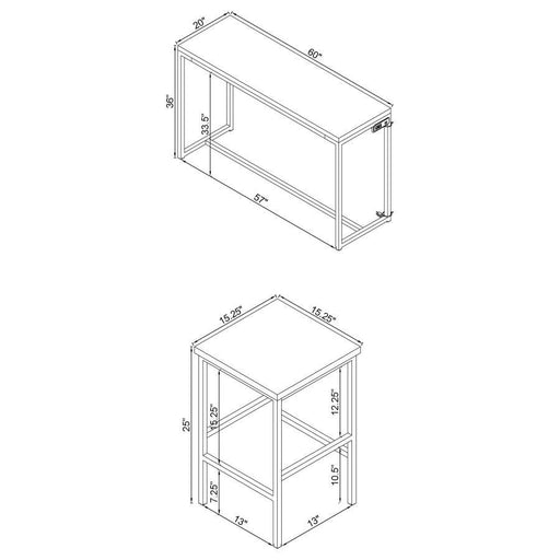 Cassidy - 4 Piece Counter Height Dining Table Set - Dark Oak - Premium 4 Piece Dining Room Sets from CoasterEveryday - Just $609! Shop now at Furniture Wholesale Plus  We are the best furniture store in Nashville, Hendersonville, Goodlettsville, Madison, Antioch, Mount Juliet, Lebanon, Gallatin, Springfield, Murfreesboro, Franklin, Brentwood