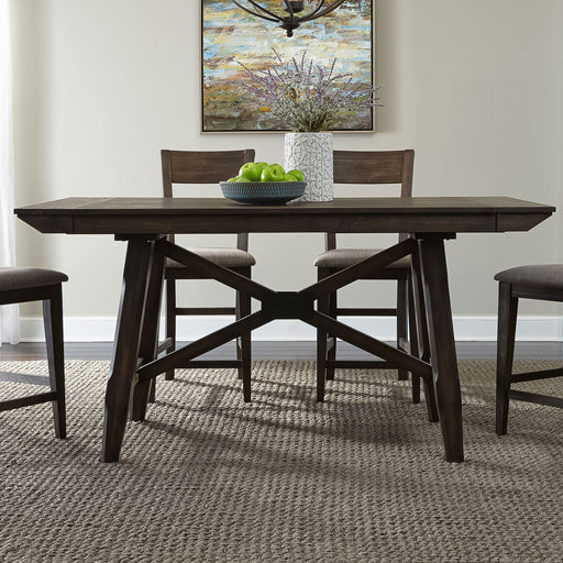 Double Bridge - Gathering Table - Dark Chestnut – Counter Tables by Liberty Furniture at Furniture Wholesale Plus , Nashville furniture store