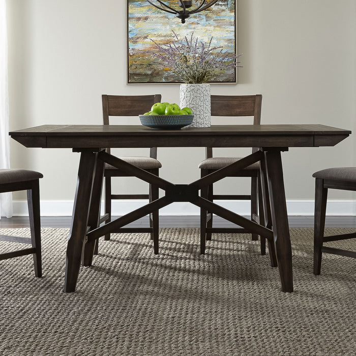 Double Bridge - Gathering Table - Dark Chestnut – Counter Tables by Liberty Furniture at Furniture Wholesale Plus , Nashville furniture store
