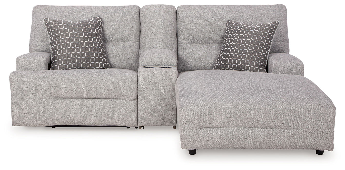 Acklen Place - 4 Pc. - 3-Piece Power Reclining Sectional Sofa With Raf Chaise, Wide Seat Power Recliner - Pewter – 4 Piece Living Room Sets by Signature Design by Ashley® at Furniture Wholesale Plus , Nashville furniture store
