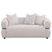 Jeanette - 73" Fabric Upholstered Round Arm Loveseat - Beige – Stationary Loveseats by Coaster Fine Furniture at Furniture Wholesale Plus , Nashville furniture store