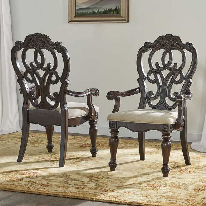 Royale - Arm Chair (Set of 2) - Dark Brown – Chair Sets by Steve Silver Furniture at Furniture Wholesale Plus , Nashville furniture store