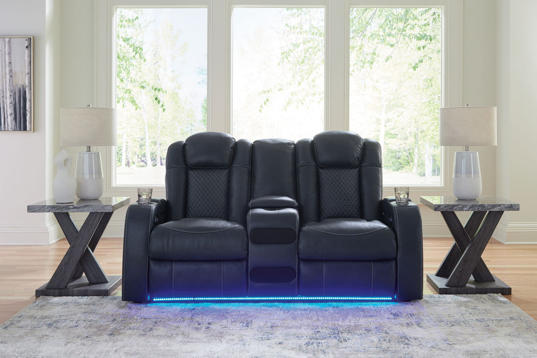 Fyne-dyme - Power Reclining Loveseat With Console/Adj Hdrst – Reclining Loveseats by Signature Design by Ashley® at Furniture Wholesale Plus , Nashville furniture store