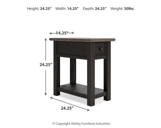 Tyler Creek - Chair Side End Table - Black / Gray – Chair Side Tables by Signature Design by Ashley® at Furniture Wholesale Plus , Nashville furniture store