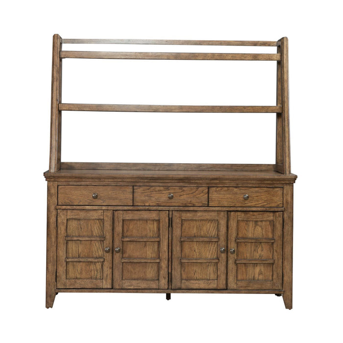 Carolina Park - Server & Hutch - Amber Brown – Hutches & Buffets by Liberty Furniture at Furniture Wholesale Plus , Nashville furniture store