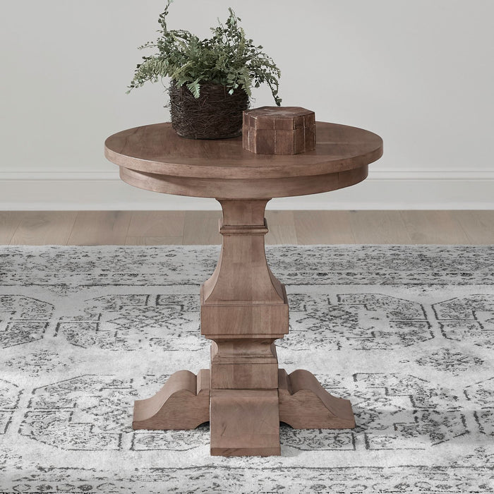 Haven Hills - Round End Table - Camel Beige – End Tables by Liberty Furniture at Furniture Wholesale Plus , Nashville furniture store