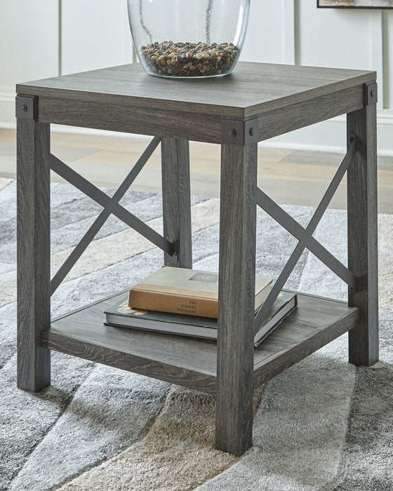 Freedan - Square End Table - Grayish Brown – End Tables by Signature Design by Ashley® at Furniture Wholesale Plus , Nashville furniture store