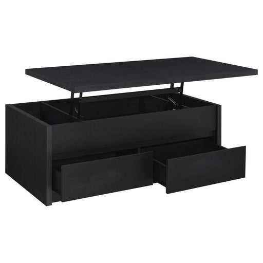 Knapp - Lift Top Cocktail Coffee Table With Dual Drawers - Black – Coffee Tables by Coaster Fine Furniture at Furniture Wholesale Plus , Nashville furniture store