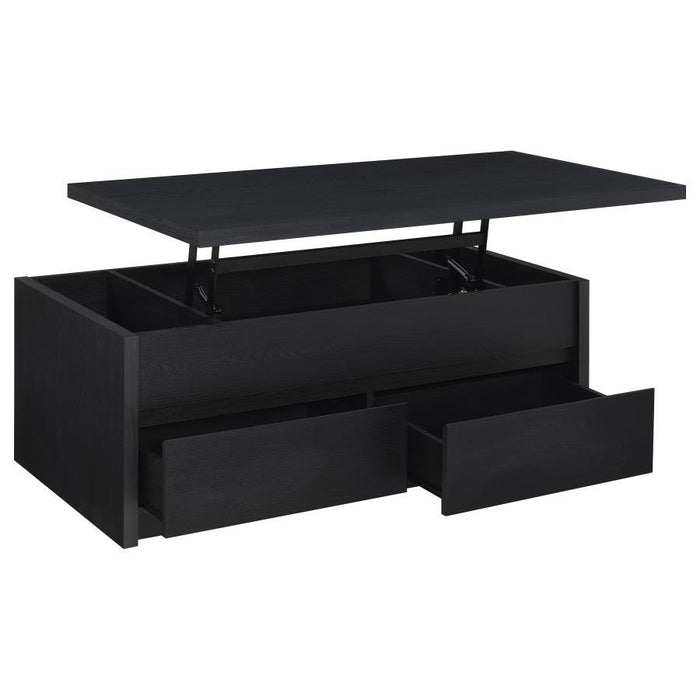 Knapp - Lift Top Cocktail Coffee Table With Dual Drawers - Black – Coffee Tables by Coaster Fine Furniture at Furniture Wholesale Plus , Nashville furniture store