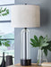 Kerrbrook - Glass Table Lamp - Clear / Black – Table Lamps by Signature Design by Ashley® at Furniture Wholesale Plus , Nashville furniture store