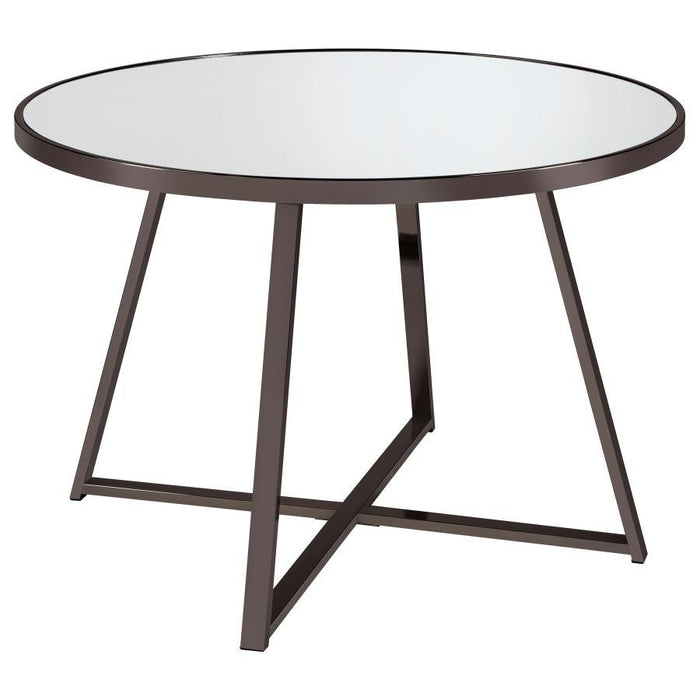 Jillian - Round Mirror Top Dining Table - Black Nickel – Dining Tables by Coaster Fine Furniture at Furniture Wholesale Plus , Nashville furniture store
