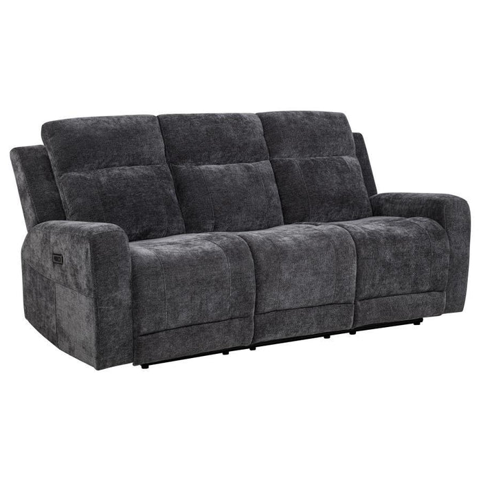 Kennett - Chenille Upholstered Power Reclining Sofa – Reclining Sofas by Coaster Fine Furniture at Furniture Wholesale Plus , Nashville furniture store
