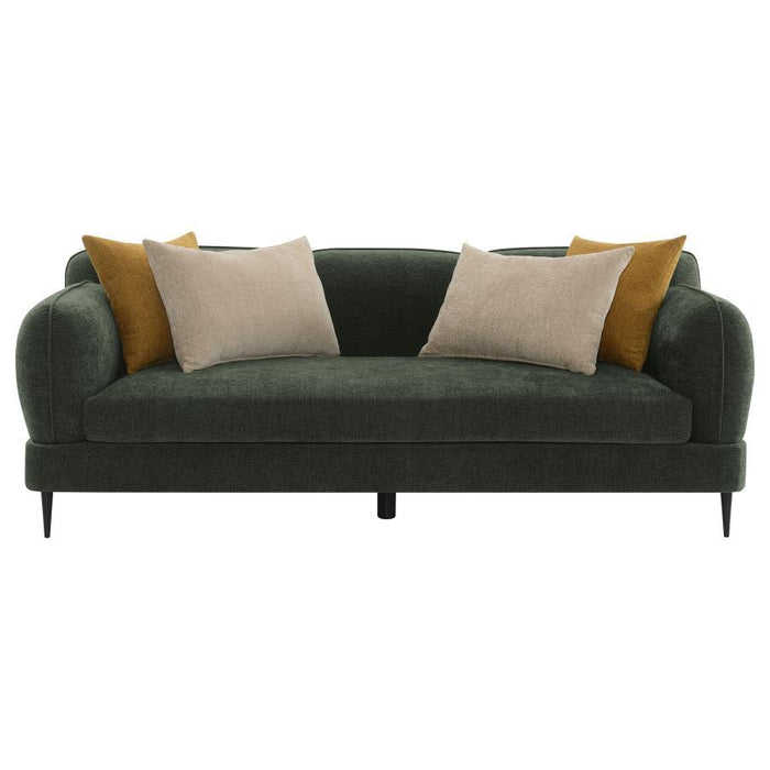 Jade - Chenille Upholstered Modern Track Arm Sofa – Stationary Sofas by Coaster Fine Furniture at Furniture Wholesale Plus , Nashville furniture store