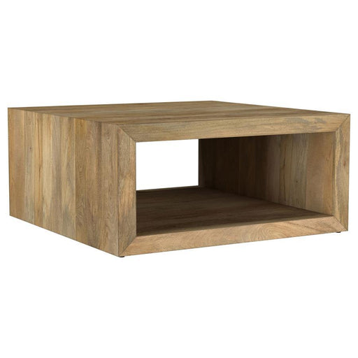 Benton - Square Solid Mango Wood Coffee Table - Natural – Coffee Tables by Coaster Fine Furniture at Furniture Wholesale Plus , Nashville furniture store