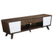 Alvin 2-drawer TV Console Dark Walnut and Glossy White - Premium TV Stand from Coaster Z2 Standard - Just $378! Shop now at Furniture Wholesale Plus  We are the best furniture store in Nashville, Hendersonville, Goodlettsville, Madison, Antioch, Mount Juliet, Lebanon, Gallatin, Springfield, Murfreesboro, Franklin, Brentwood