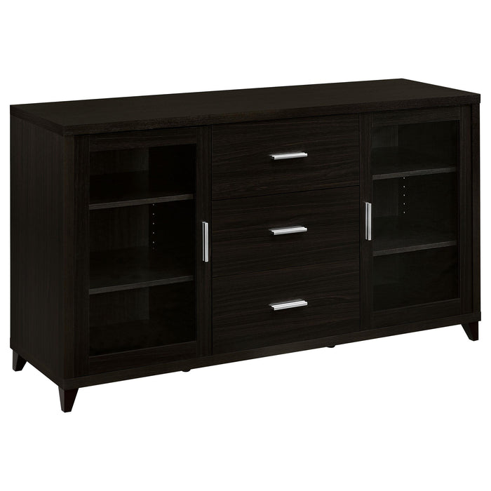 Lewes 2-door TV Stand with Adjustable Shelves Cappuccino - Premium TV Stand from Coaster Z2 Standard - Just $318! Shop now at Furniture Wholesale Plus  We are the best furniture store in Nashville, Hendersonville, Goodlettsville, Madison, Antioch, Mount Juliet, Lebanon, Gallatin, Springfield, Murfreesboro, Franklin, Brentwood