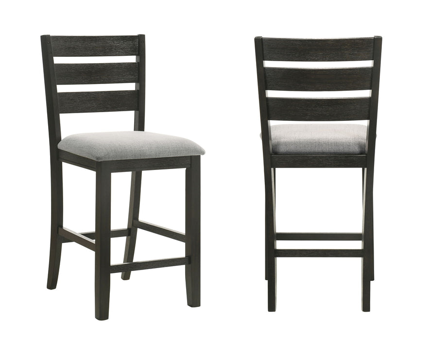 Bardstown - Counter Chair (Set of 2) - Wheat / Charcoal – Chair Sets by Crown Mark at Furniture Wholesale Plus , Nashville furniture store