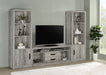 Burke 3-piece Entertainment Center Grey Driftwood - Premium Entertainment Center from Coaster Z2 Standard - Just $734! Shop now at Furniture Wholesale Plus  We are the best furniture store in Nashville, Hendersonville, Goodlettsville, Madison, Antioch, Mount Juliet, Lebanon, Gallatin, Springfield, Murfreesboro, Franklin, Brentwood