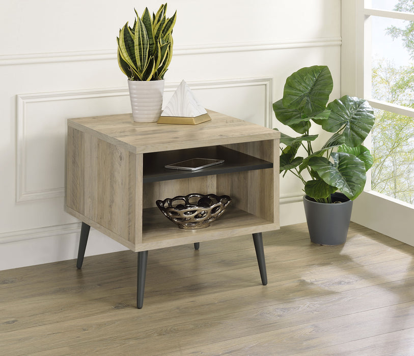 Welsh Square Engineered Wood End Table With Shelf Antique Pine and Grey - Premium End Table from Coaster Z2 Standard - Just $158! Shop now at Furniture Wholesale Plus  We are the best furniture store in Nashville, Hendersonville, Goodlettsville, Madison, Antioch, Mount Juliet, Lebanon, Gallatin, Springfield, Murfreesboro, Franklin, Brentwood