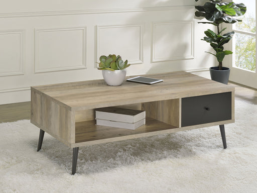 Welsh1-drawer Rectangular Engineered Wood Coffee Table With Storage Shelf Antique Pine and Grey - Premium Coffee Table from Coaster Z2 Standard - Just $218! Shop now at Furniture Wholesale Plus  We are the best furniture store in Nashville, Hendersonville, Goodlettsville, Madison, Antioch, Mount Juliet, Lebanon, Gallatin, Springfield, Murfreesboro, Franklin, Brentwood