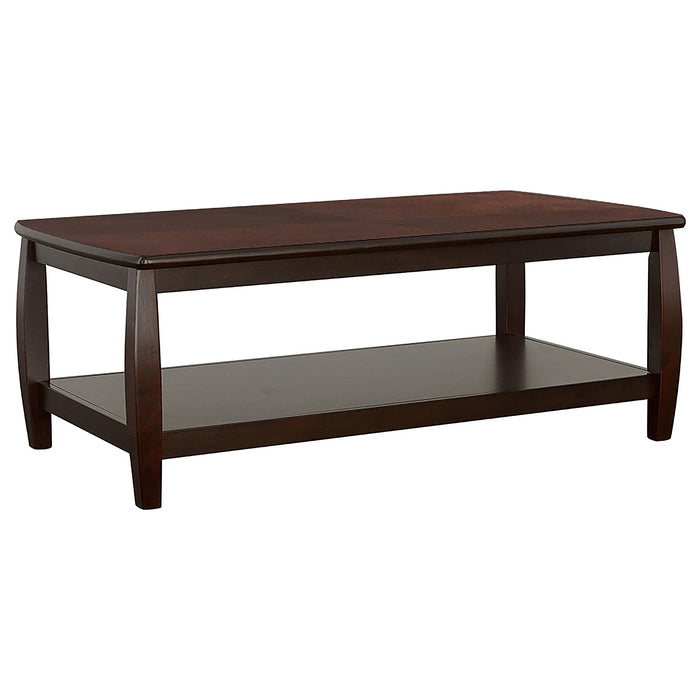 Dixon Rectangular Coffee Table with Lower Shelf Espresso - Premium Coffee Table from Coaster Z2 Standard - Just $270! Shop now at Furniture Wholesale Plus  We are the best furniture store in Nashville, Hendersonville, Goodlettsville, Madison, Antioch, Mount Juliet, Lebanon, Gallatin, Springfield, Murfreesboro, Franklin, Brentwood