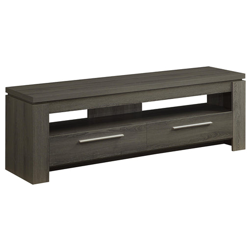 Elkton 2-drawer TV Console Weathered Grey - Premium TV Stand from Coaster Z2 Standard - Just $230! Shop now at Furniture Wholesale Plus  We are the best furniture store in Nashville, Hendersonville, Goodlettsville, Madison, Antioch, Mount Juliet, Lebanon, Gallatin, Springfield, Murfreesboro, Franklin, Brentwood