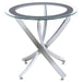 Brooke Glass Top End Table Chrome and Black - Premium End Table from Coaster Z2 Standard - Just $154! Shop now at Furniture Wholesale Plus  We are the best furniture store in Nashville, Hendersonville, Goodlettsville, Madison, Antioch, Mount Juliet, Lebanon, Gallatin, Springfield, Murfreesboro, Franklin, Brentwood