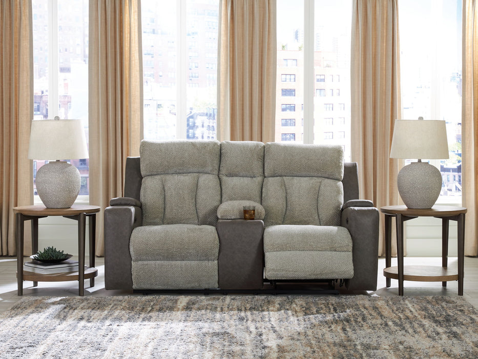 WhipLash - Power Reclining Loveseat With Console / Adj Headrest - Sisal – Reclining Loveseats by Signature Design by Ashley® at Furniture Wholesale Plus , Nashville furniture store
