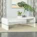 Airell Rectangular Coffee Table with Glass Shelf White High Gloss - Premium Coffee Table from Coaster Z2 Standard - Just $270! Shop now at Furniture Wholesale Plus  We are the best furniture store in Nashville, Hendersonville, Goodlettsville, Madison, Antioch, Mount Juliet, Lebanon, Gallatin, Springfield, Murfreesboro, Franklin, Brentwood