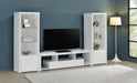 Jude 3-piece Entertainment Center With 71" TV Stand White High Gloss - Premium Entertainment Center from Coaster Z2 Standard - Just $910! Shop now at Furniture Wholesale Plus  We are the best furniture store in Nashville, Hendersonville, Goodlettsville, Madison, Antioch, Mount Juliet, Lebanon, Gallatin, Springfield, Murfreesboro, Franklin, Brentwood