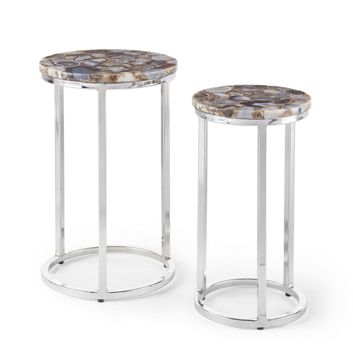 Onyx - Agate Top Nesting Table - Pearl Silver – Nesting Tables by Steve Silver Furniture at Furniture Wholesale Plus , Nashville furniture store