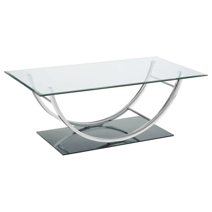 Danville U-shaped Coffee Table Chrome - Premium Coffee Table from Coaster Z2 Standard - Just $218! Shop now at Furniture Wholesale Plus  We are the best furniture store in Nashville, Hendersonville, Goodlettsville, Madison, Antioch, Mount Juliet, Lebanon, Gallatin, Springfield, Murfreesboro, Franklin, Brentwood