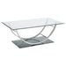 Danville U-shaped Coffee Table Chrome - Premium Coffee Table from Coaster Z2 Standard - Just $218! Shop now at Furniture Wholesale Plus  We are the best furniture store in Nashville, Hendersonville, Goodlettsville, Madison, Antioch, Mount Juliet, Lebanon, Gallatin, Springfield, Murfreesboro, Franklin, Brentwood